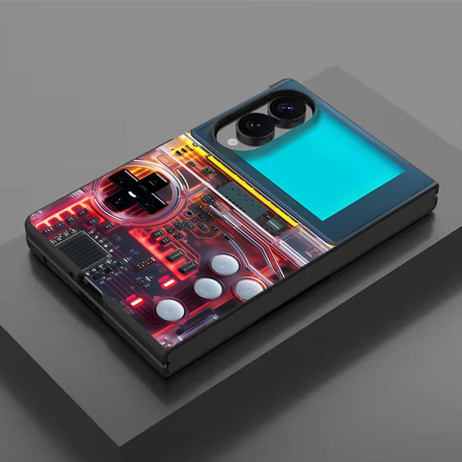 Retro Gaming On Phone - レトロゲーム機風スマホケース サムスン Galaxy ZFold Wide Z