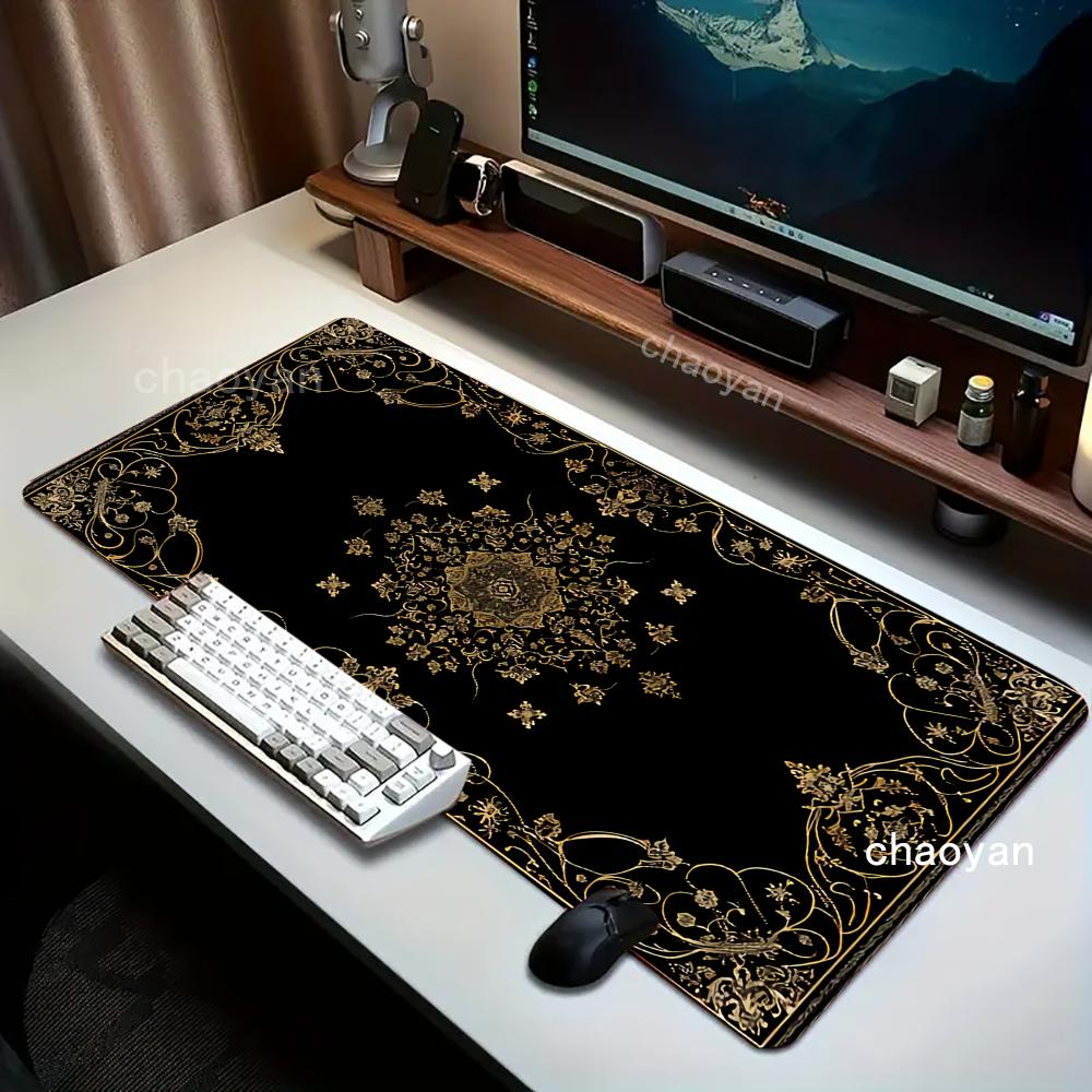 新しい黒ペルシャ絨毯神秘的なレトロマウスパッド Pc ゲーマ - Retro Gaming Accessories のレビューと価格