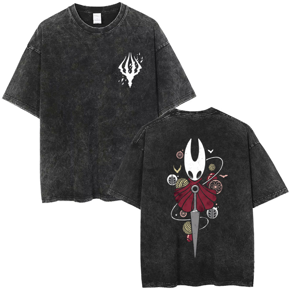 ウォッシュドヴィンテージゲーム ホロウナイト 両面プリントT - Retro Gaming T Shirts のレビューと価格