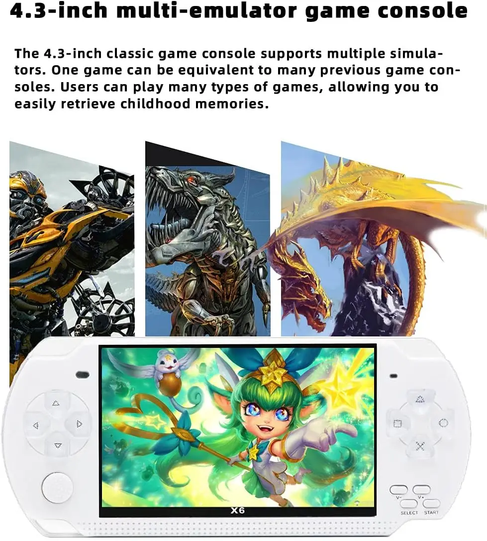 JXD ハンドヘルドゲームコンソール 4.3インチ 8GB内 - Retro Gaming X6 のレビューと価格