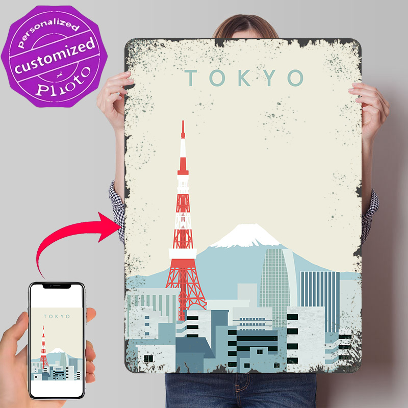 東京ポスターレトロ3Dプリントメタルサイン、カスタマイズされ - Retro Gaming Tokyo のレビューと価格