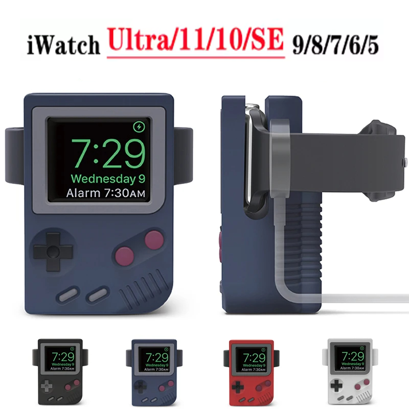 シリコン製iWatch充電スタンドホルダー Apple Wa - Retro Gaming Design のレビューと価格
