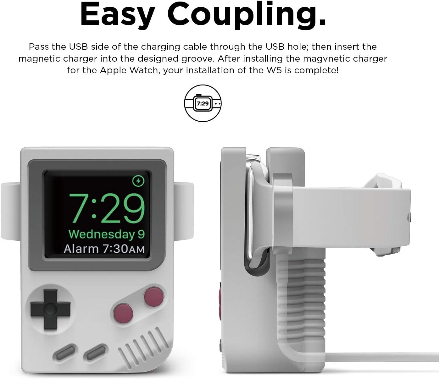 シリコン製iWatch充電スタンドホルダー Apple Wa - Retro Gaming Design のレビューと価格