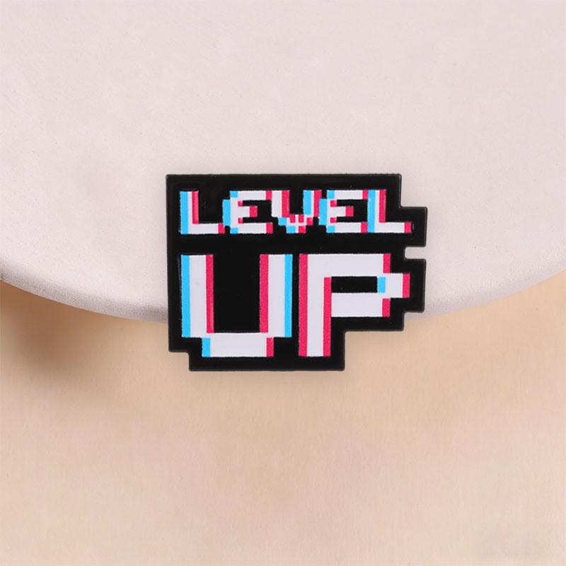レベルアップ グリッチ ピクセルバッジ レトロビデオゲームス - Retro Gaming Accessories のレビューと価格