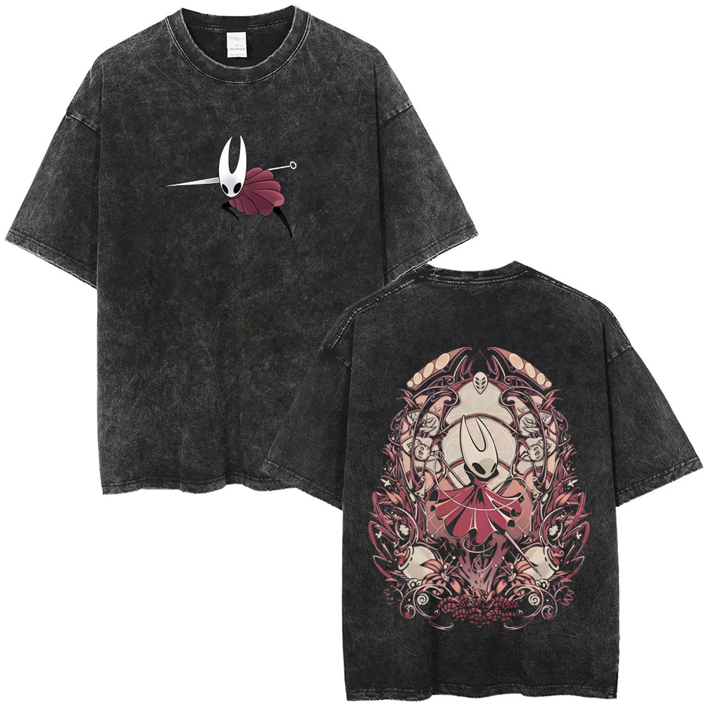 洗浄済みヴィンテージゲームホロウナイトグラフィック Tシャツ - Retro Gaming T Shirts のレビューと価格