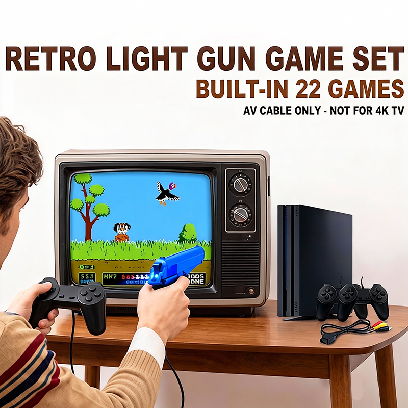 PS4風ゲーム機セット、22種類のクラシックゲーム内蔵、ブラ - Retro Gaming Console Gun のレビューと価格